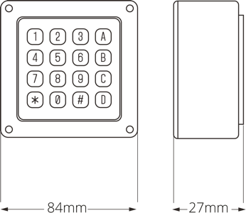 Keypad size